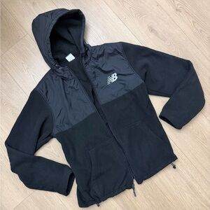 New Balance men’s size small Black Hooded fleece Jacket